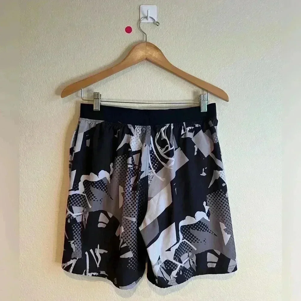 Nike‎ men swim trunks black print short M